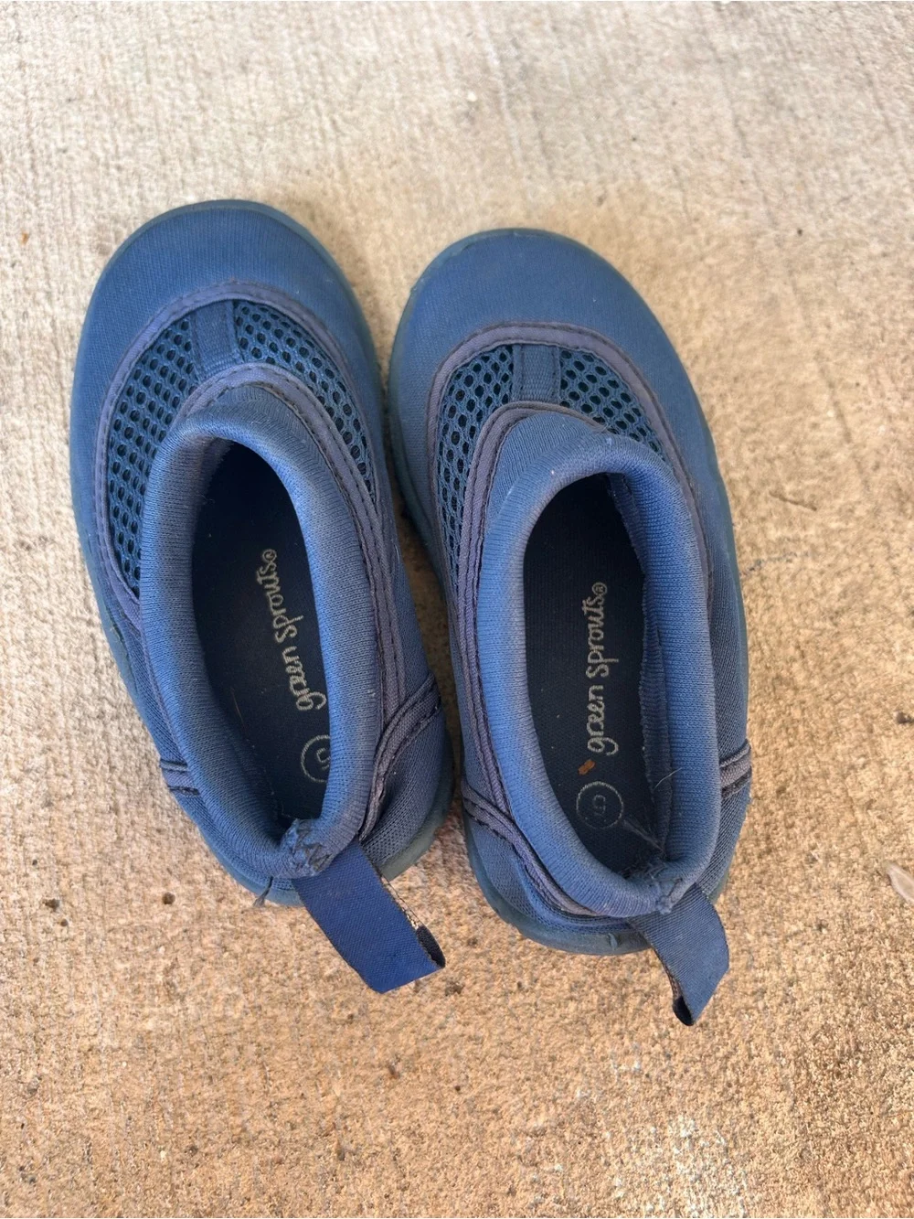 Kids Navy Slip-On Mesh Water Shoes for Active Play